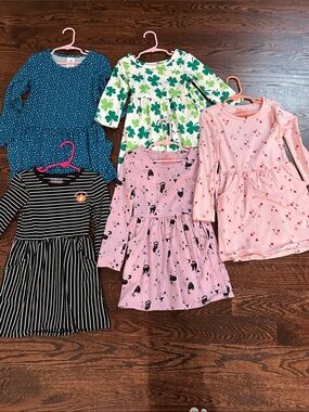 Kids Long-Sleeve Dresses (bundle of 5)